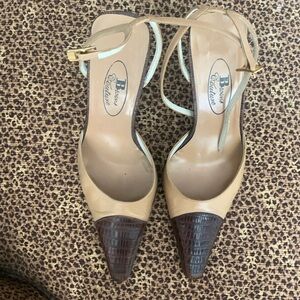 Browns ankle -strap,neutral color